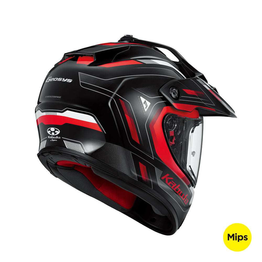 KABUTO GEOSYS GT MIPS BEAT HELMET - BLACK/RED
