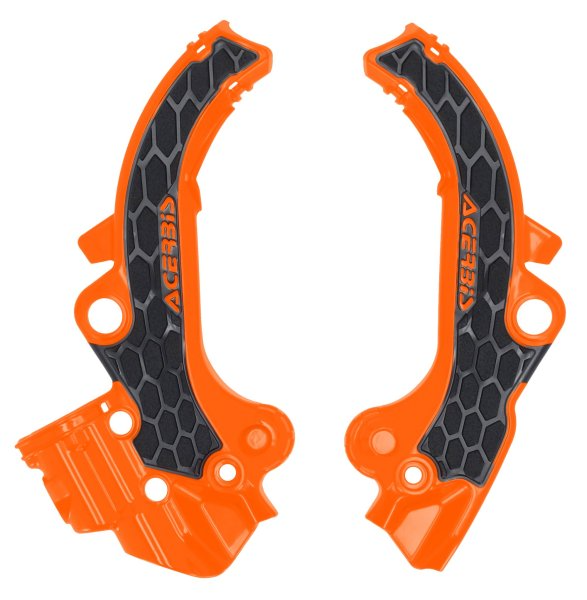 ACERBIS X-GRIP FRAME GUARDS KTM SX 65 24-25 ORANGE-BLACK