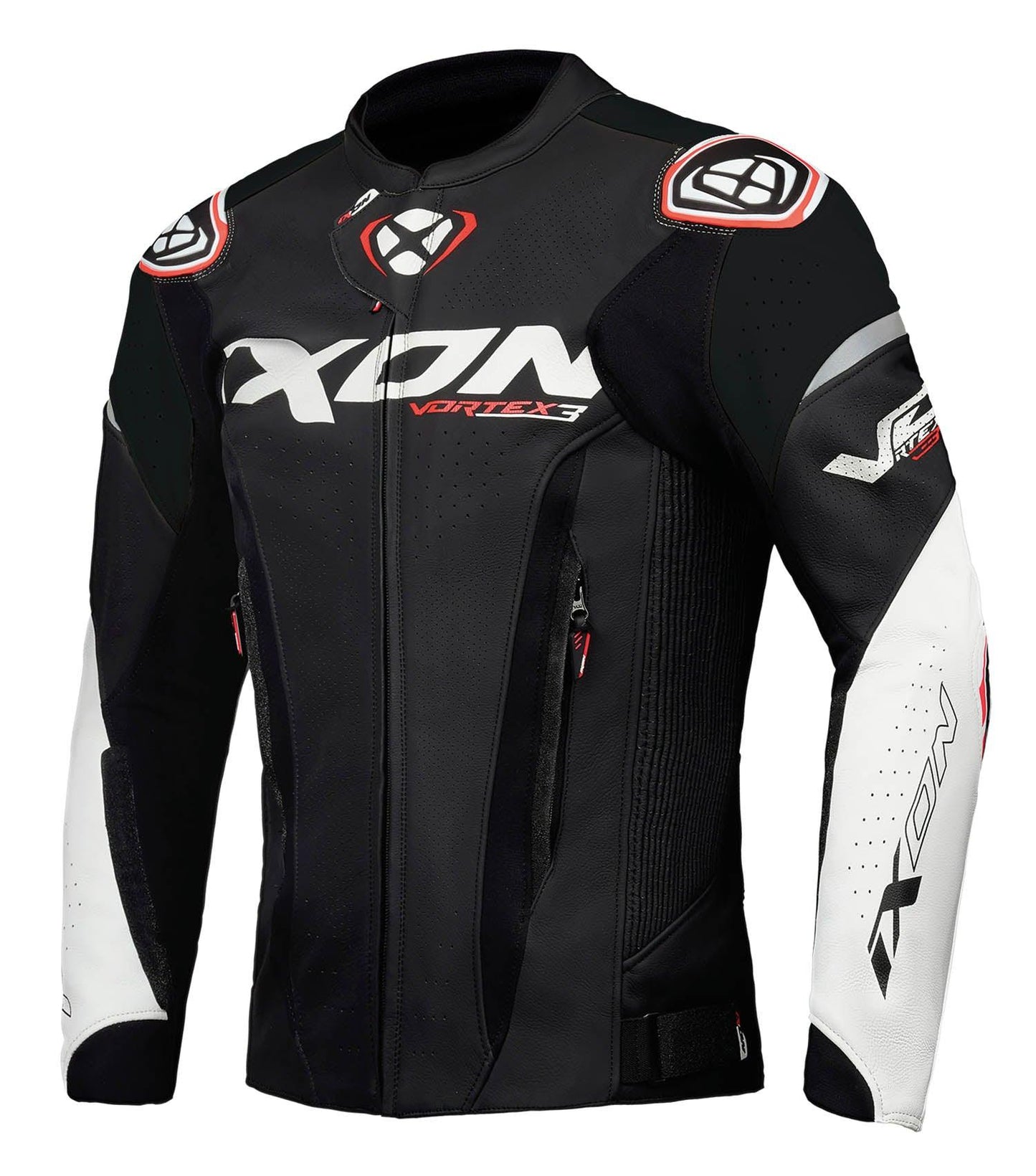 IXON VORTEX 3 JACKET - BLACK/WHITE CASSONS PTY LTD sold by Cully's Yamaha