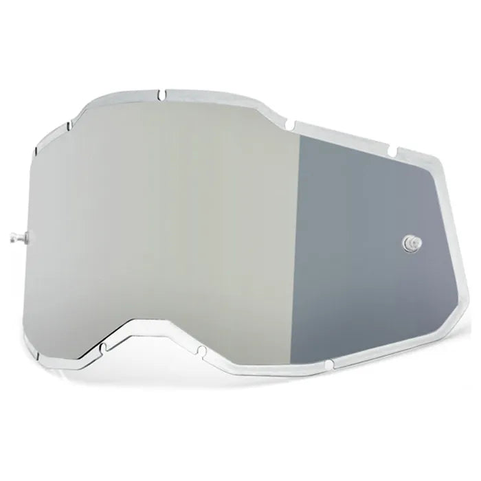 100% Racecraft 2, Accuri 2 & Strata 2 Injected Lens - Silver