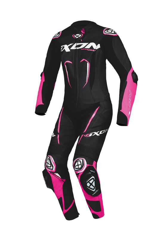 IXON VORTEX 3 LADIES 1PC SUIT - BLACK/WHITE/PINK CASSONS PTY LTD sold by Cully's Yamaha