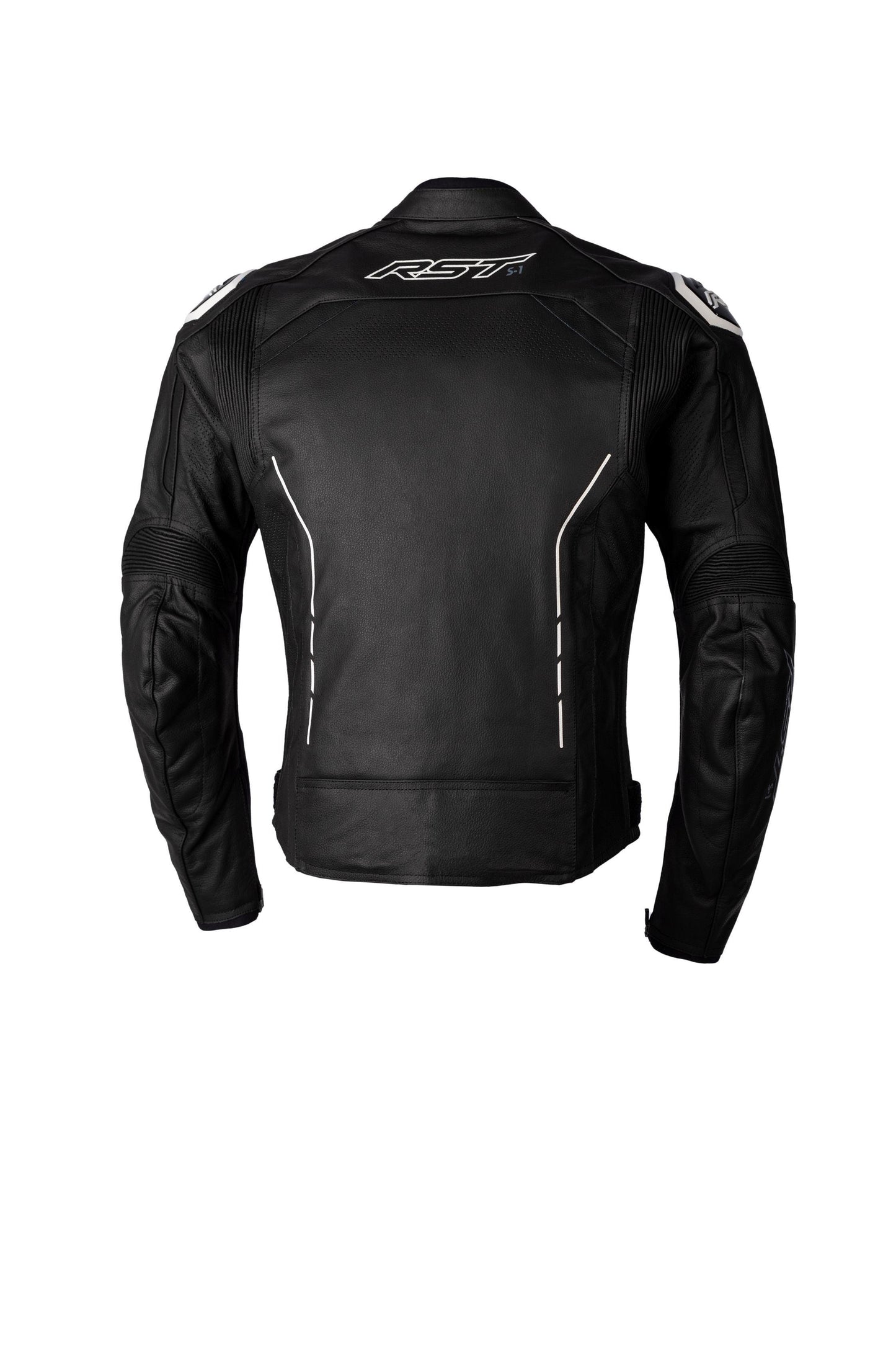 RST S-1 CE LEATHER JACKET - BLACK/WHITE MONZA IMPORTS sold by Cully's Yamaha