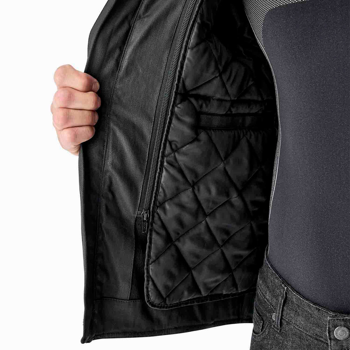 RST Brixton D3O CE WP Classic Wax Jacket - Black