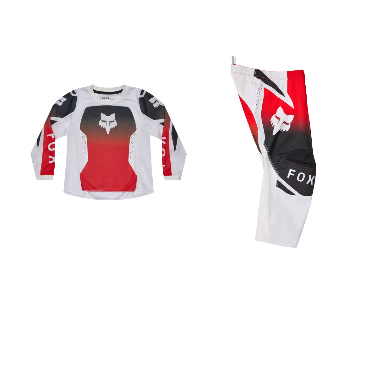 FOX 2026 KIDS 180 SHIELD GEAR SET - FLO RED