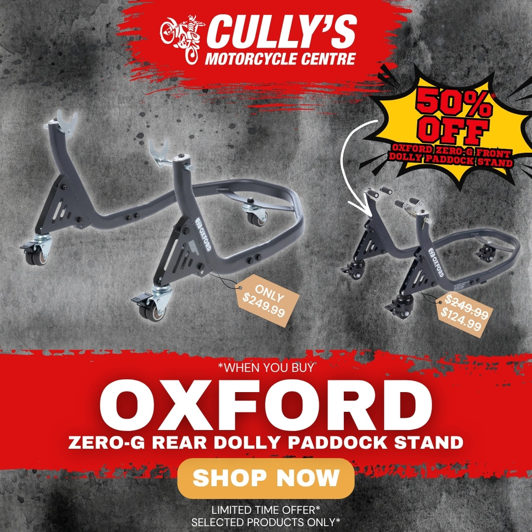 Oxford ZERO-G Front Dolly Paddock Stand (NEW COMBO OFFER)