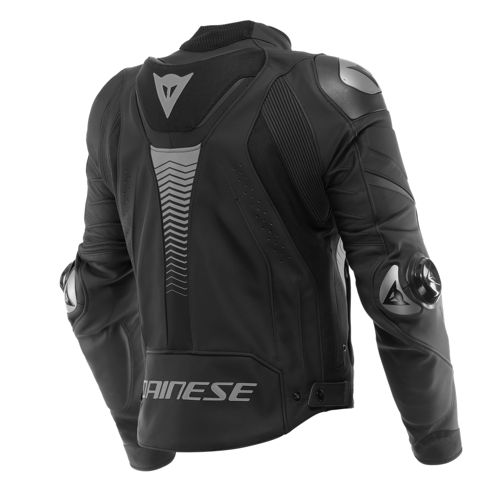 Dainese Super Speed 4 Perforated Leather Jacket - Black-Matt/Charcoal-Gray