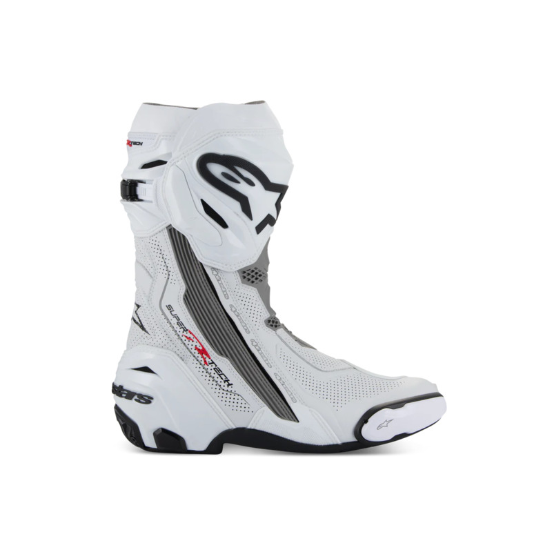ALPINESTARS SUPERTECH R V2 VENTED BOOTS - WHITE MID-GREY BLACK