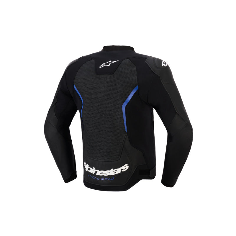 ALPINESTARS GP FORCE V2 LEATHER AIR JACKET - BLACK METALLIC BLUE