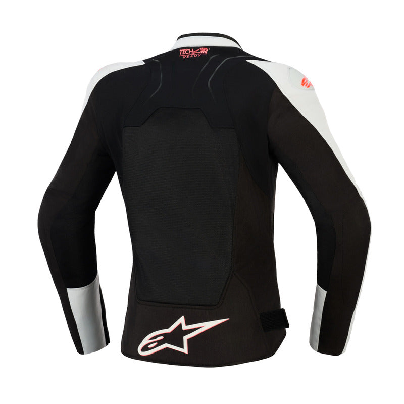 ALPINESTARS WOMENS STELLA SMX AIR JACKET - ICE GRAY BLACK FLURO CORAL