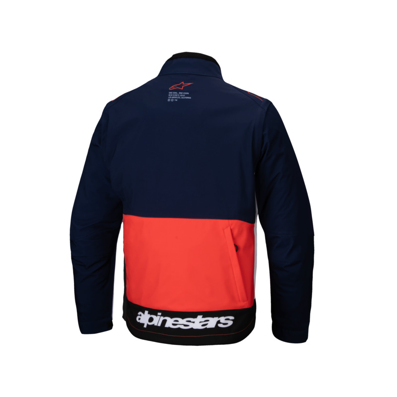 ALPINESTARS LITE-DURA SOFTSHELL JACKET - NAVY HOT ORANGE WHITE