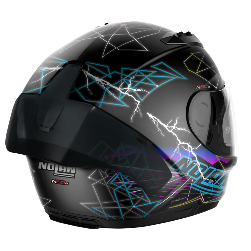 NOLAN N60-6 SPORT RAINDANCE HELMET - FLAT BLACK/MULTI COLOUR
