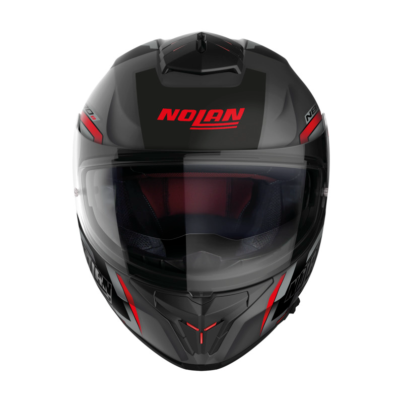 NOLAN N80-8 WANTED HELMET - FLAT GREY/BLACK/RED