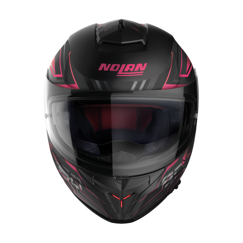 NOLAN N80-8 TURBOLENCE HELMET -FLAT BLACK/PINK