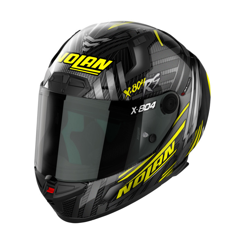 NOLAN X-804 RS SPECTRE HELMET - CARBON YELLOW/CHROME