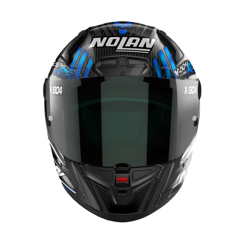 NOLAN X-804 RS SPECTRE HELMET - CARBON BLUE/CHROME