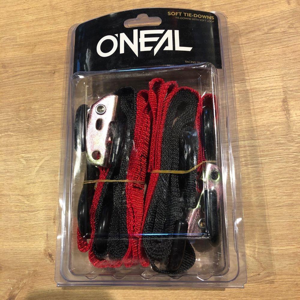 ONEAL TIEDOWNS 1 INCH W/ SOFT LOOP - RED/BLACK