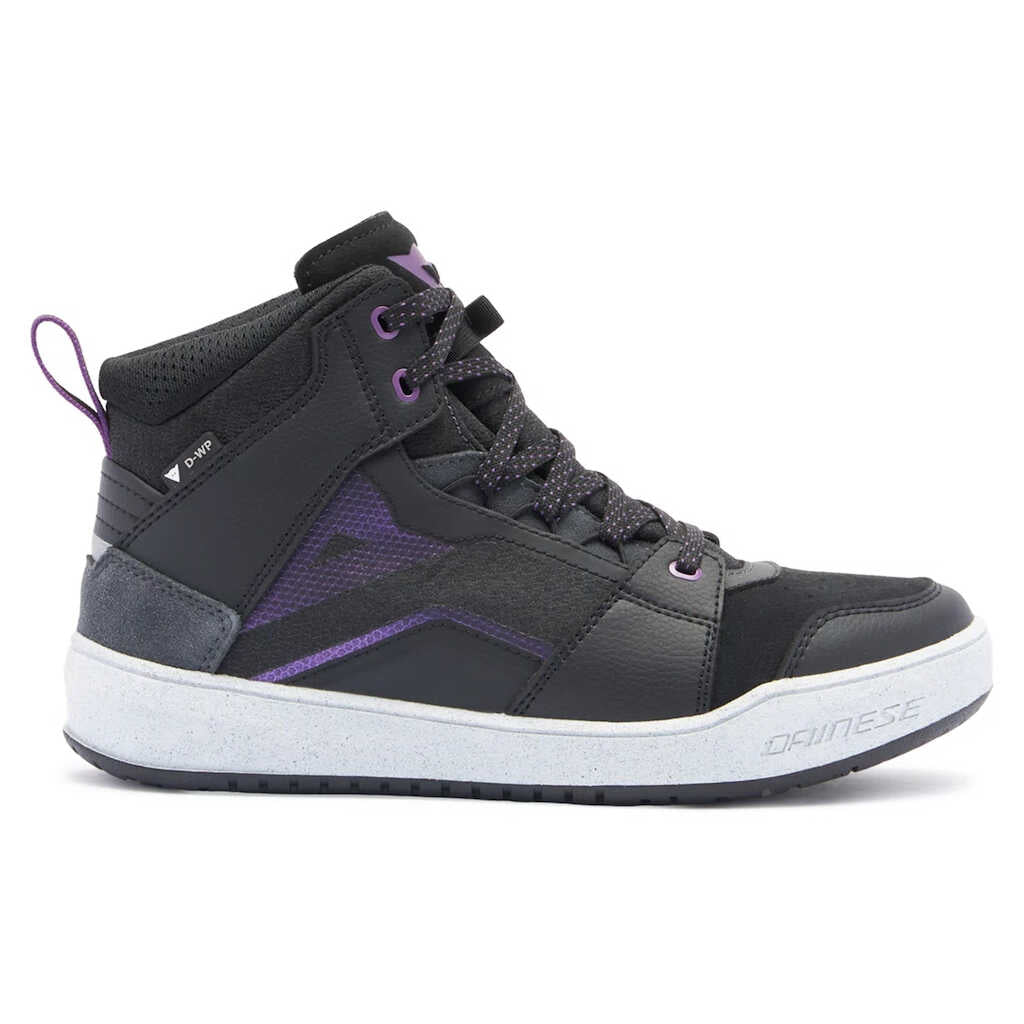 DAINESE SUBURB D-WP LADIES SHOES - BLACK/WHITE/METAL PURPLE