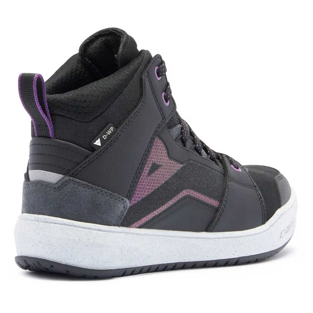 DAINESE SUBURB D-WP LADIES SHOES - BLACK/WHITE/METAL PURPLE