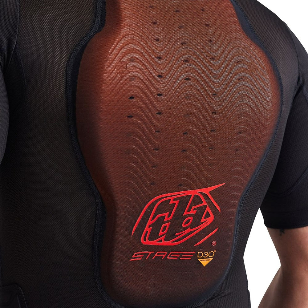 Troy Lee Designs 26.2 Stage Ghost D3O Short Sleeeve Baselayer Shirt - Black - view 3