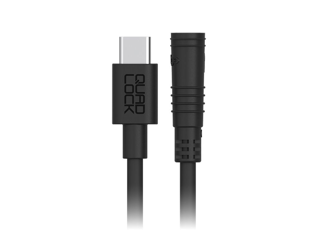 Quad Lock Waterproof Wireless Charging Head - USB-C Power Cable