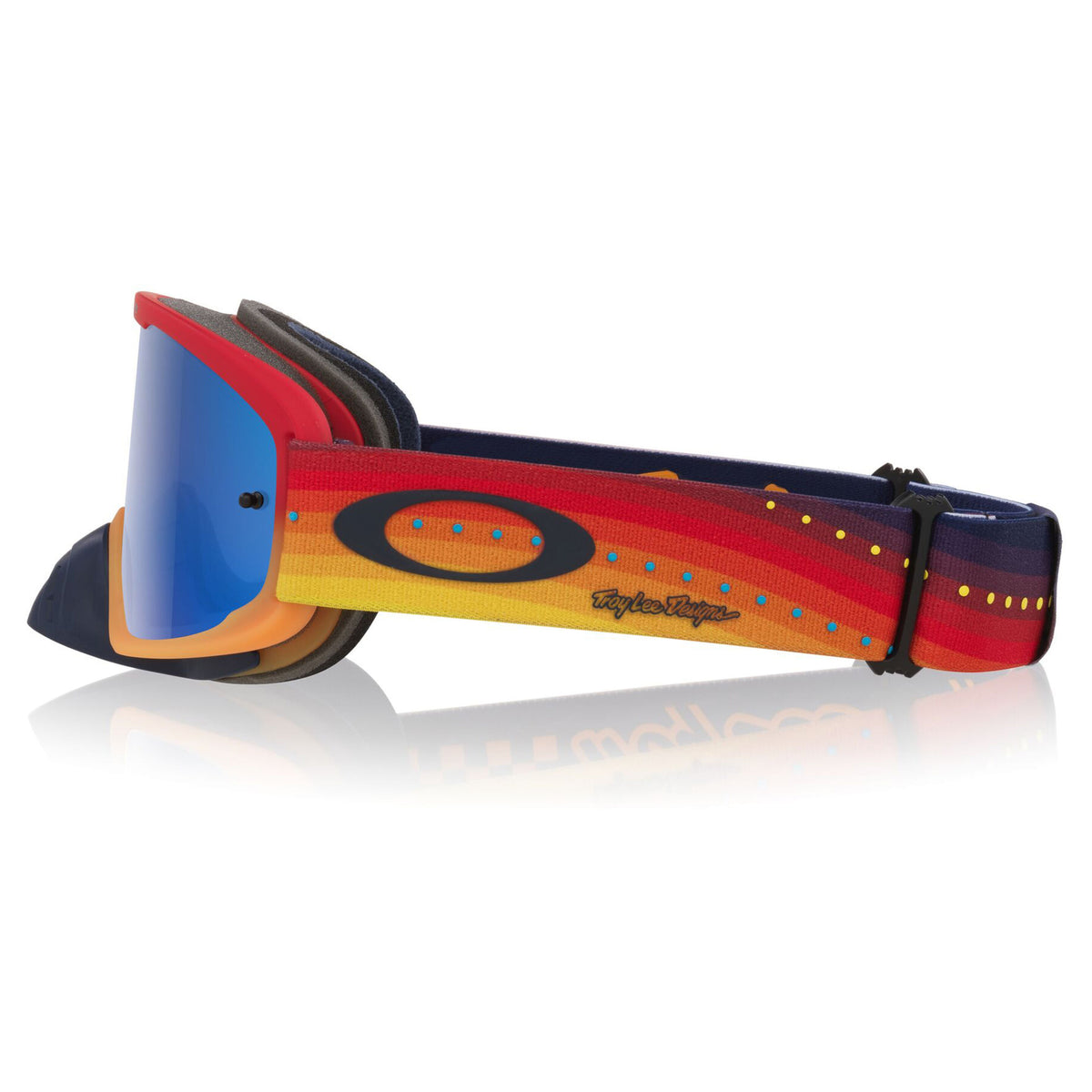 Oakley O Frame 2.0 Pro MX Goggles - TLD Red Orange (Black Ice Iridium) view 3