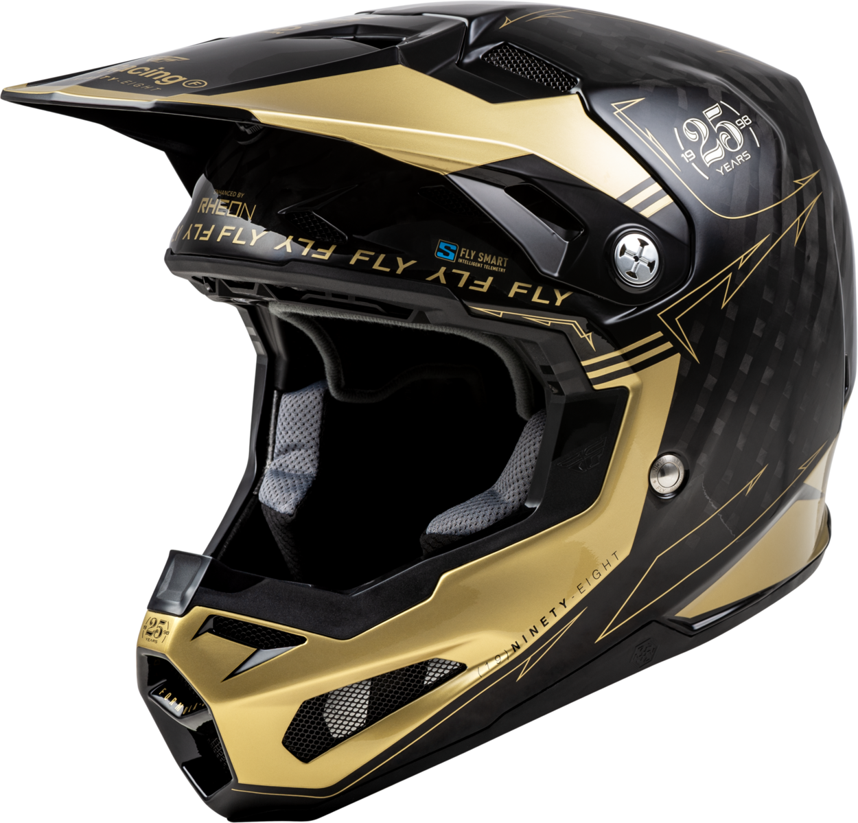 FLY 2024 FORMULA S LEGACY YOUTH HELMET - BLACK/GOLD