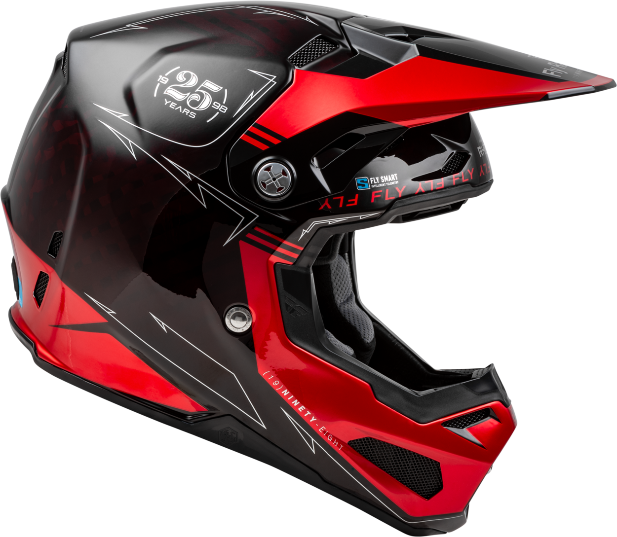 FLY 2024 FORMULA S LEGACY HELMET - RED CARBON/BLACK