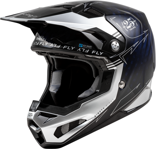 FLY 2024 FORMULA S LEGACY YOUTH HELMET - BLUE CARBON/SILVER