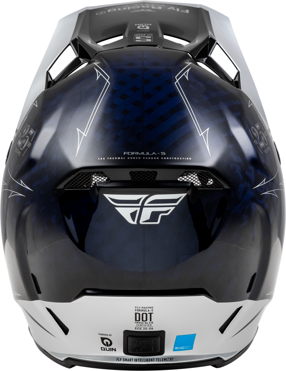 FLY 2024 FORMULA S LEGACY HELMET - BLUE CARBON/SILVER