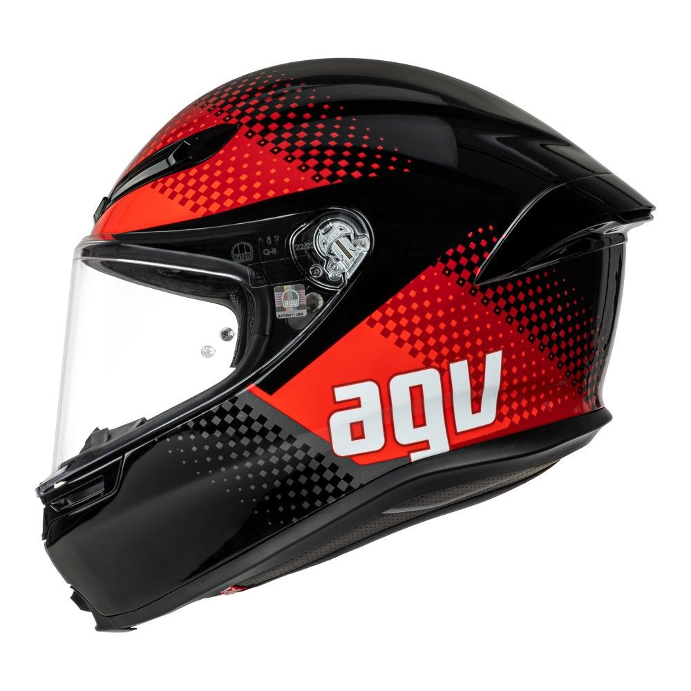 AGV K6 S FISION HELMET - BLACK/RED