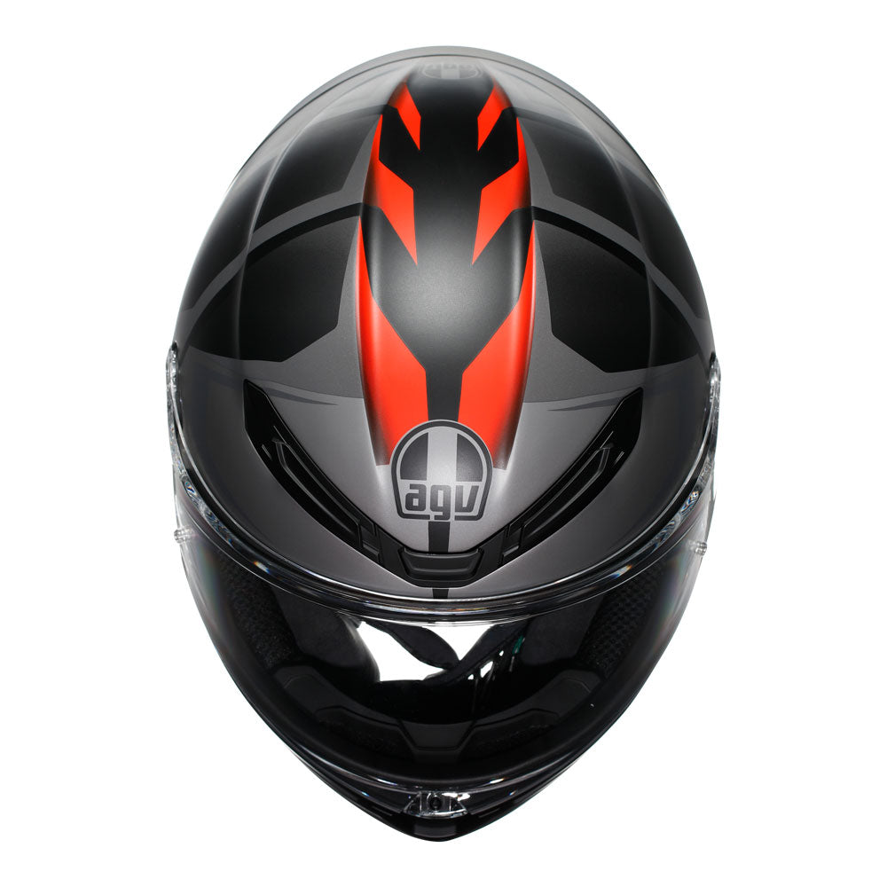 AGV K6 S KARVE HELMET - BLACK/GREY/RED