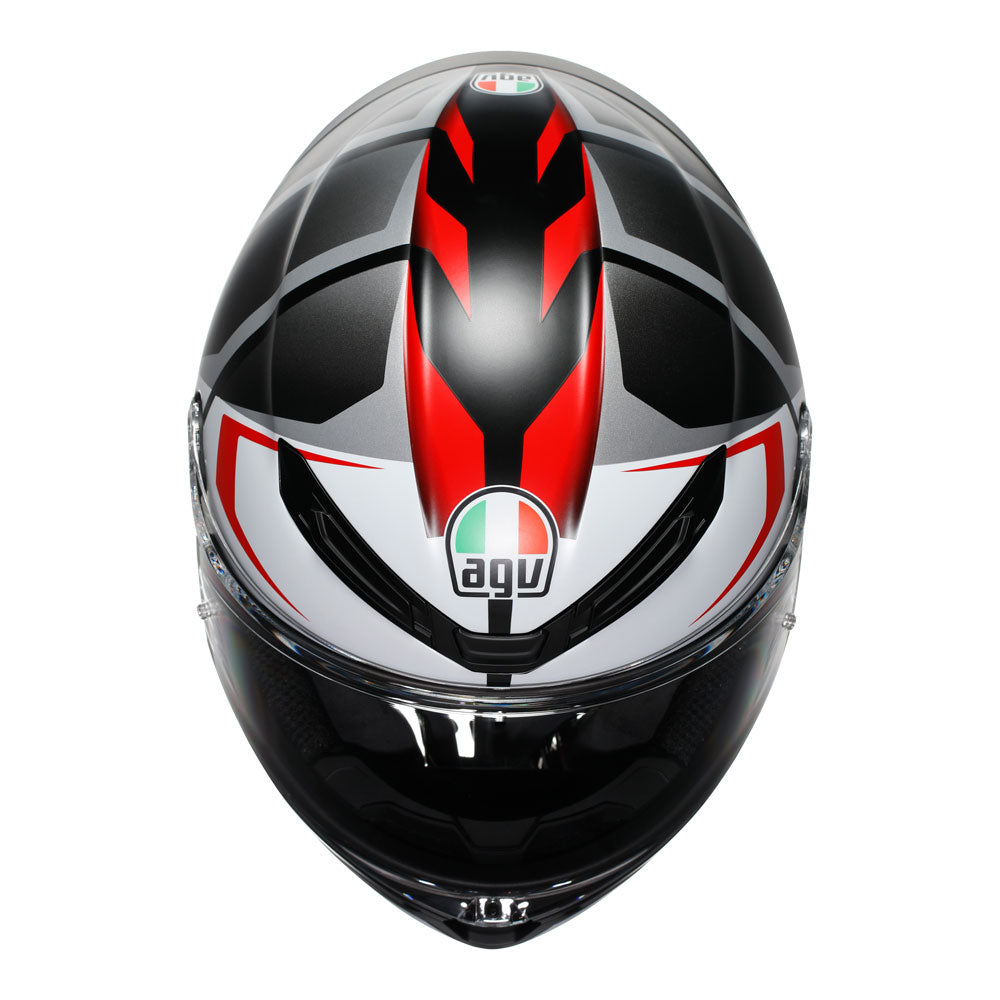 AGV K6 S KARVE HELMET - BLACK/WHITE/RED