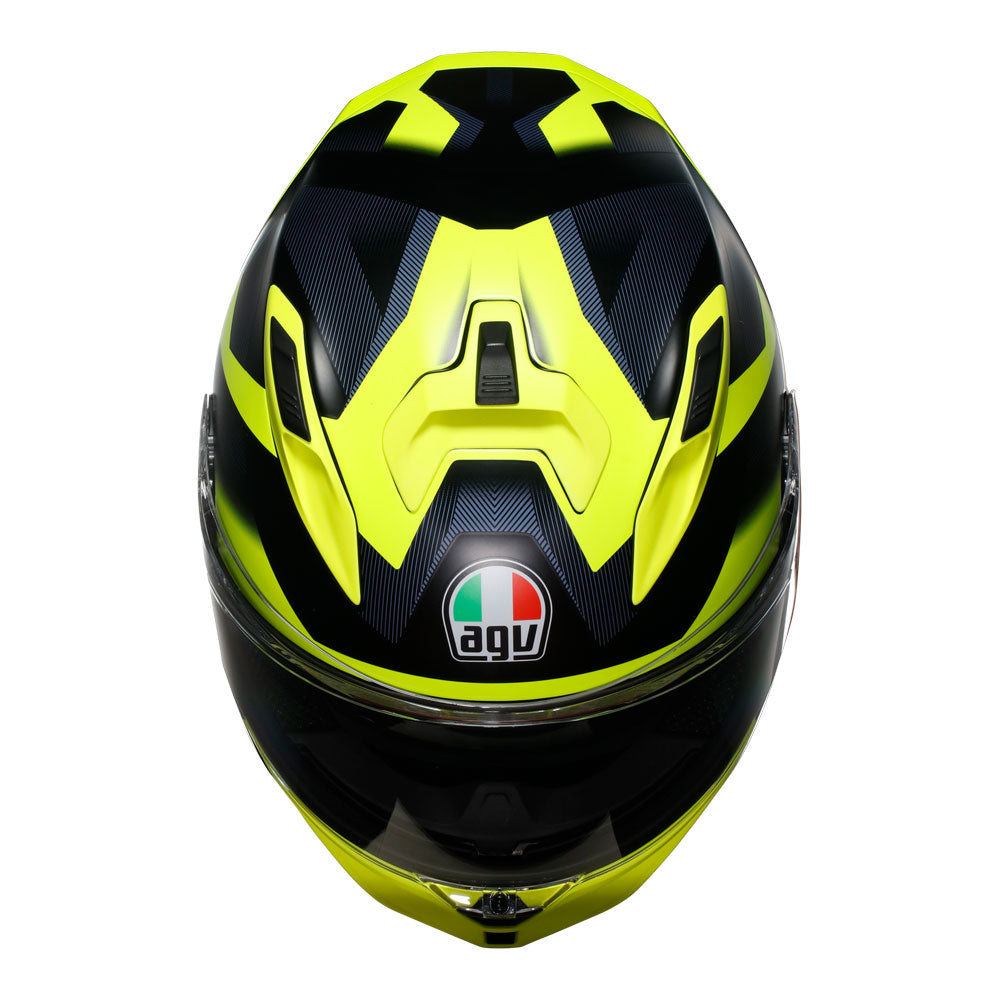 AGV K7 GLIMPSE HELMET - BLACK / YELLOW FLUO
