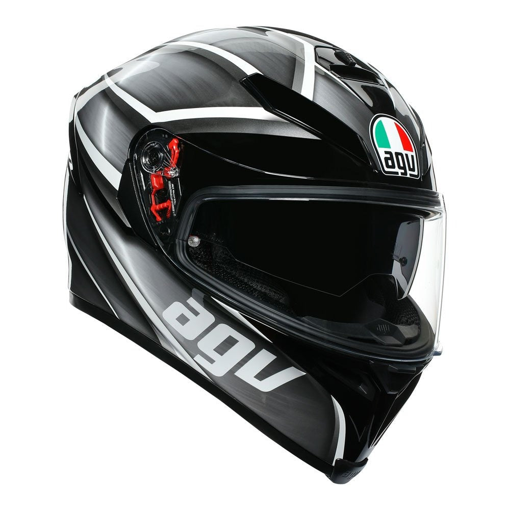 AGV K5 S TEMPEST HELMET - BLACK/SILVER