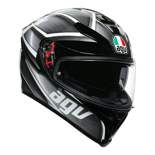 AGV K5 S TEMPEST HELMET - BLACK/SILVER