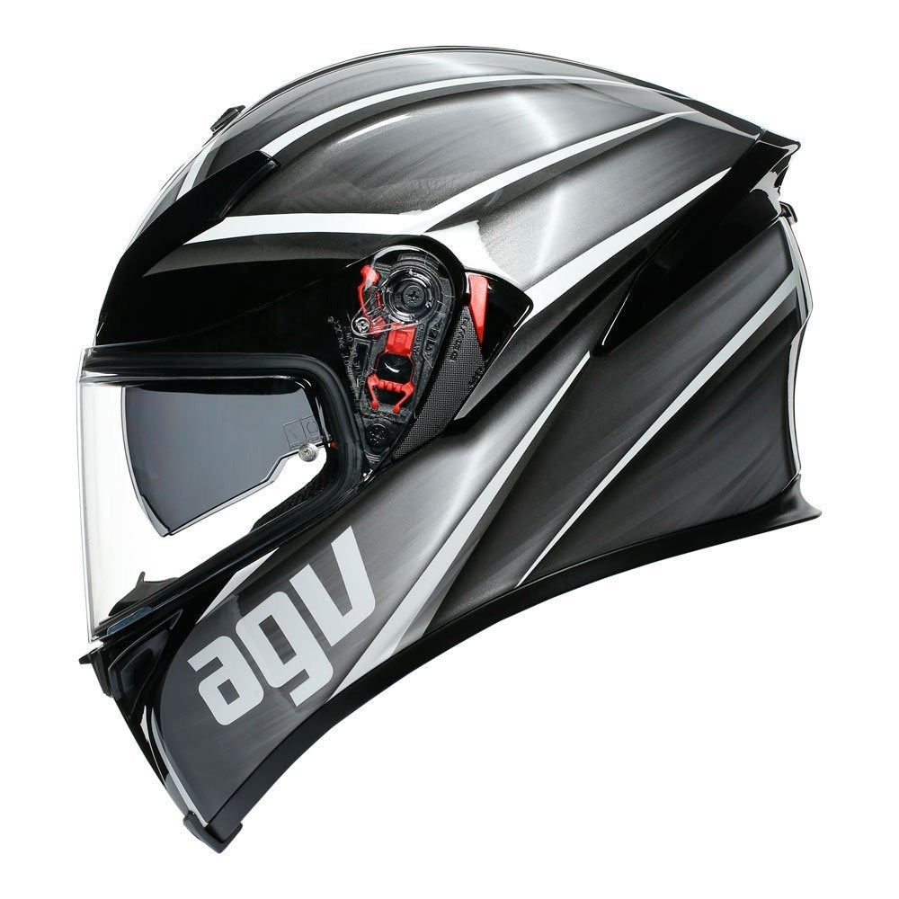 AGV K5 S TEMPEST HELMET - BLACK/SILVER