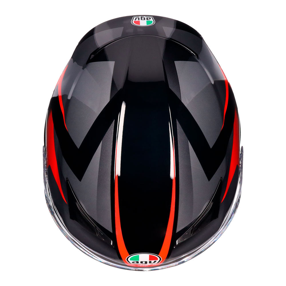AGV K3 STRIGA HELMET - MATT BLACK/GREY/RED