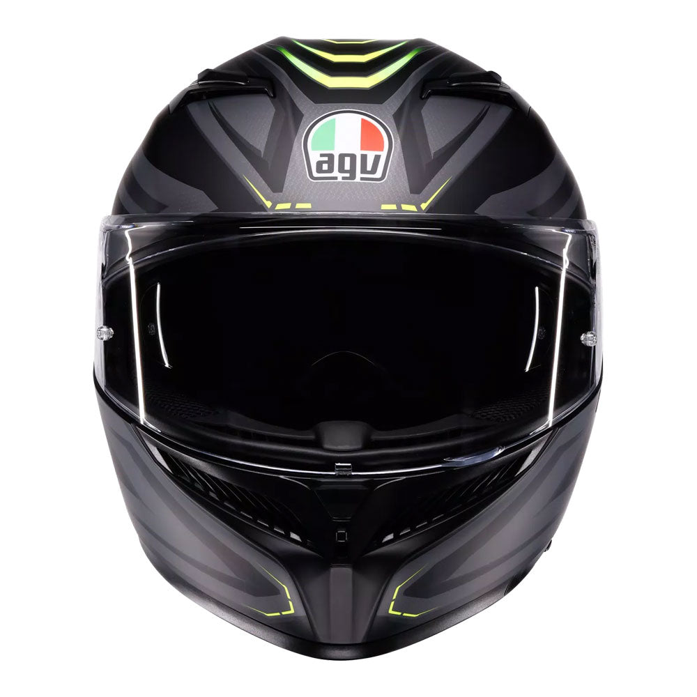 AGV K3 SYTH HELMET - MATT BLACK/YELLOW FLUO