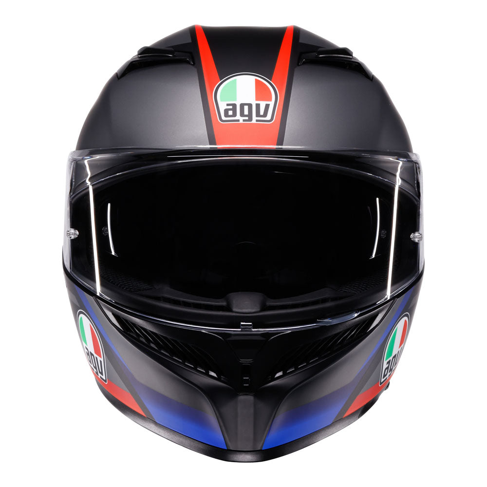 AGV K3 STRIGA HELMET - MATT BLACK/BLUE/RED