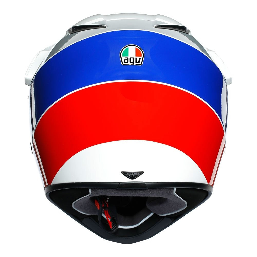 AGV AX9 ATLANTE HELMET - WHITE/BLUE/RED