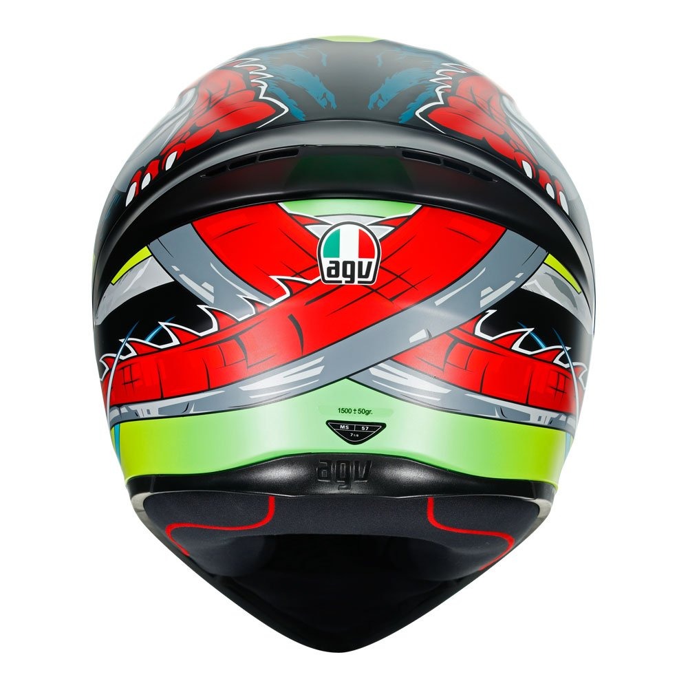 AGV K1 DUNDEE HELMET - MATT LIME/RED