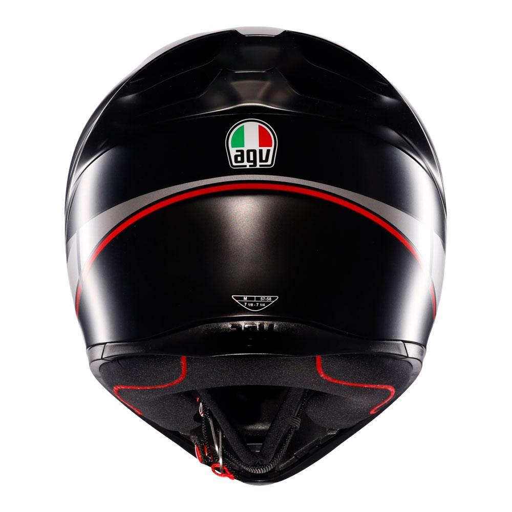 AGV K1 S LAP HELMET - BLACK/GREY/RED