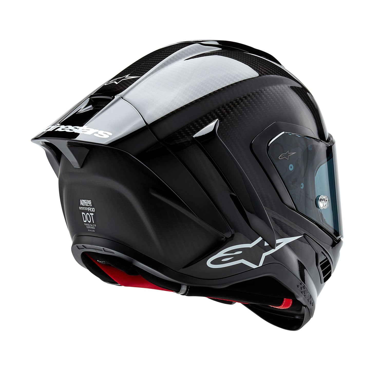 ALPINESTARS SUPERTECH R10 SOLID HELMET - BLACK CARBON MATTE & GLOSSY