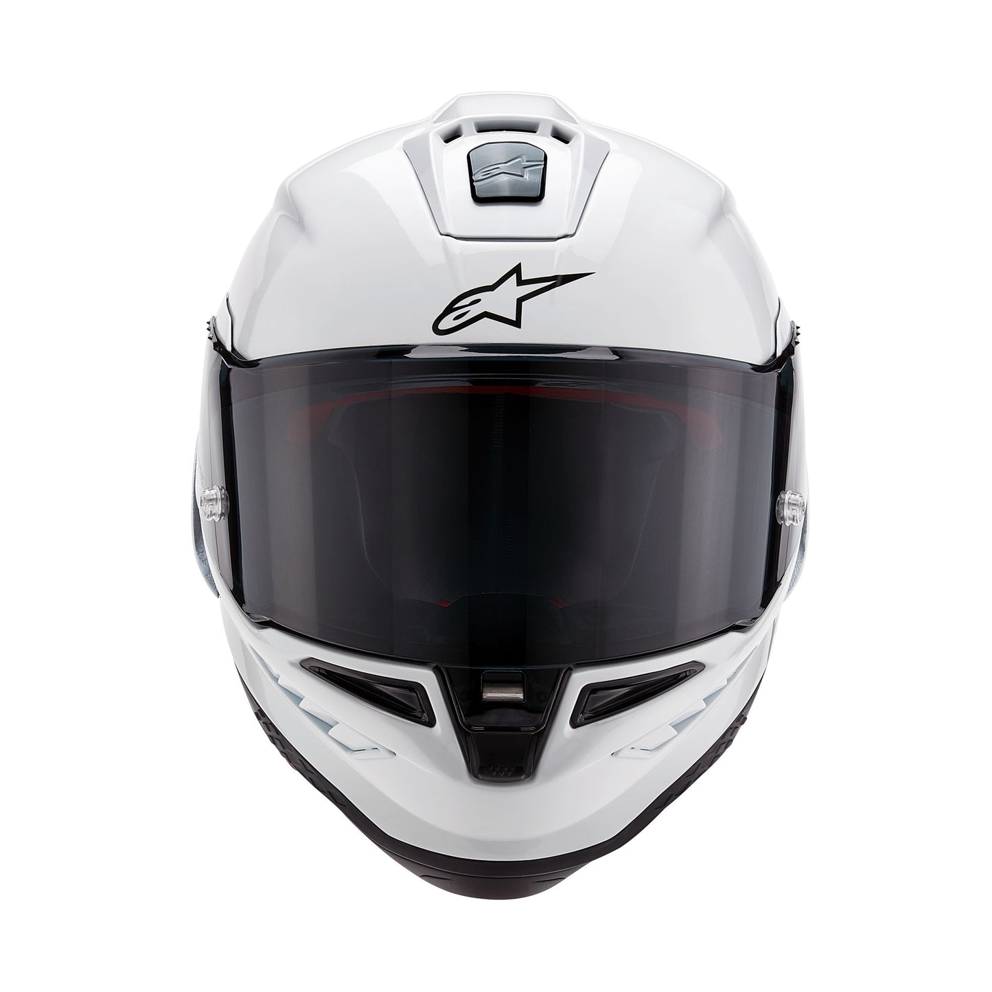 ALPINESTARS SUPERTECH R10 SOLID HELMET - WHITE GLOSSY/BLACK MATTE