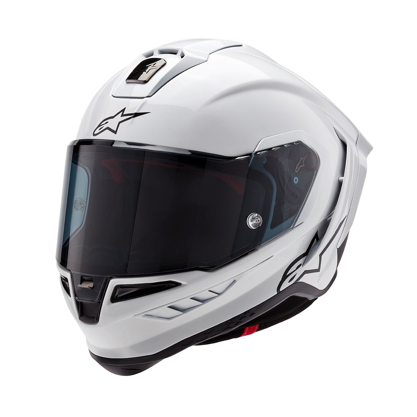ALPINESTARS SUPERTECH R10 SOLID HELMET - WHITE GLOSSY/BLACK MATTE