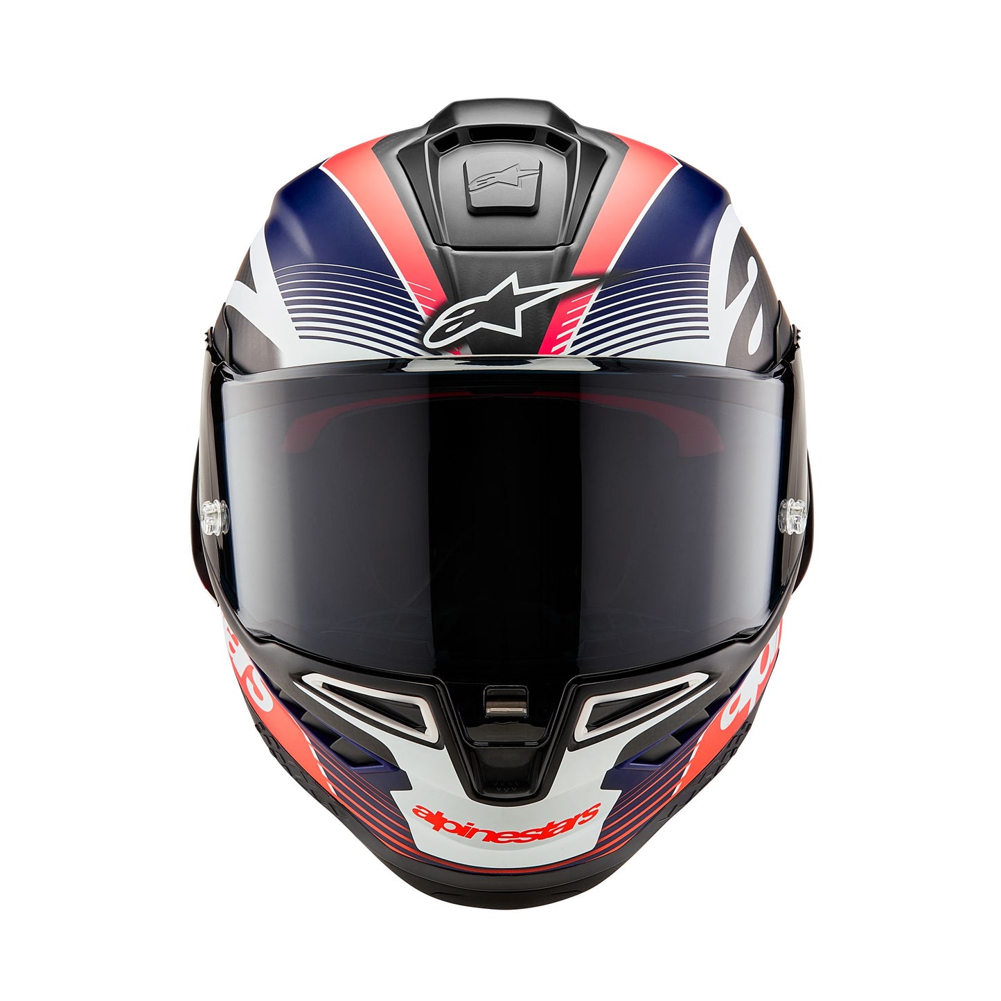 ALPINESTARS SUPERTECH R10 TEAM HELMET - BLACK/CARBON RED FLUO/BLUE MATTE