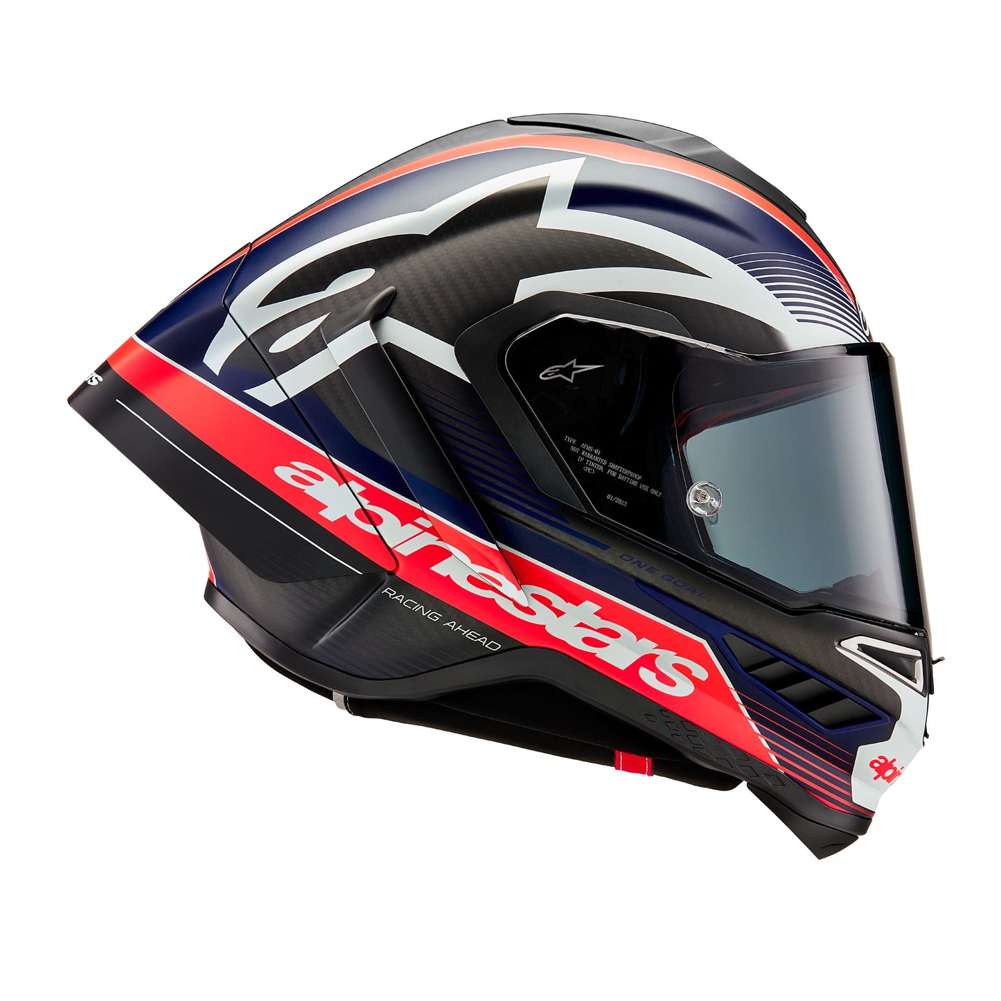 ALPINESTARS SUPERTECH R10 TEAM HELMET - BLACK/CARBON RED FLUO/BLUE MATTE