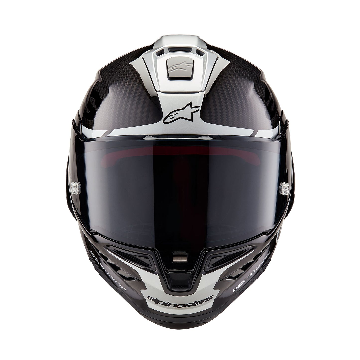 ALPINESTARS SUPERTECH R10 ELEMENT HELMET - BLACK/CARBON SILVER/BLACK GLOSSY