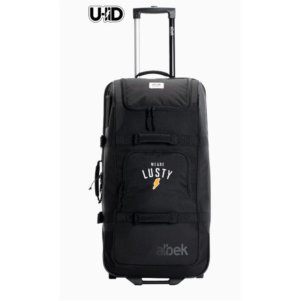 Albek Long Haul Checked Travel Bag - Black