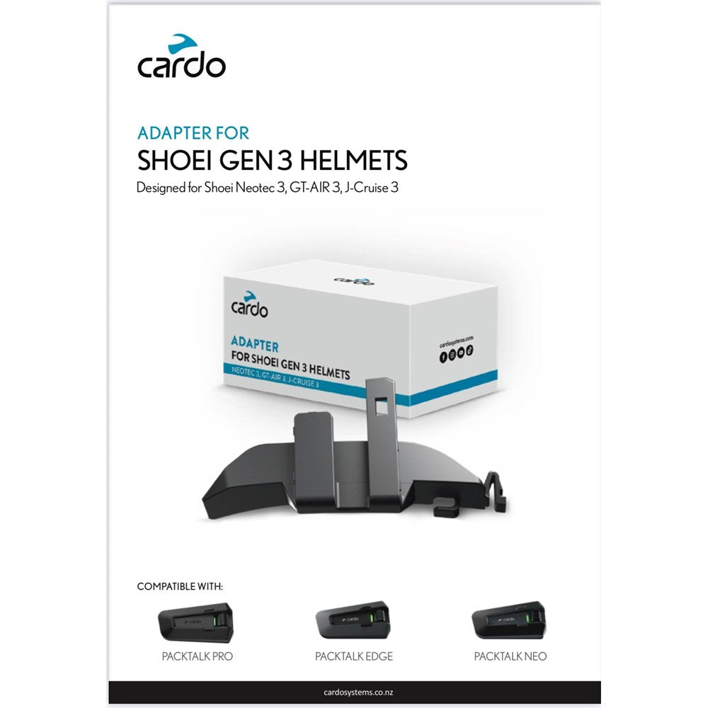 Cardo Shoei Gen 3 Helmets Adapter - For Packtalk Neo/Edge/Pro